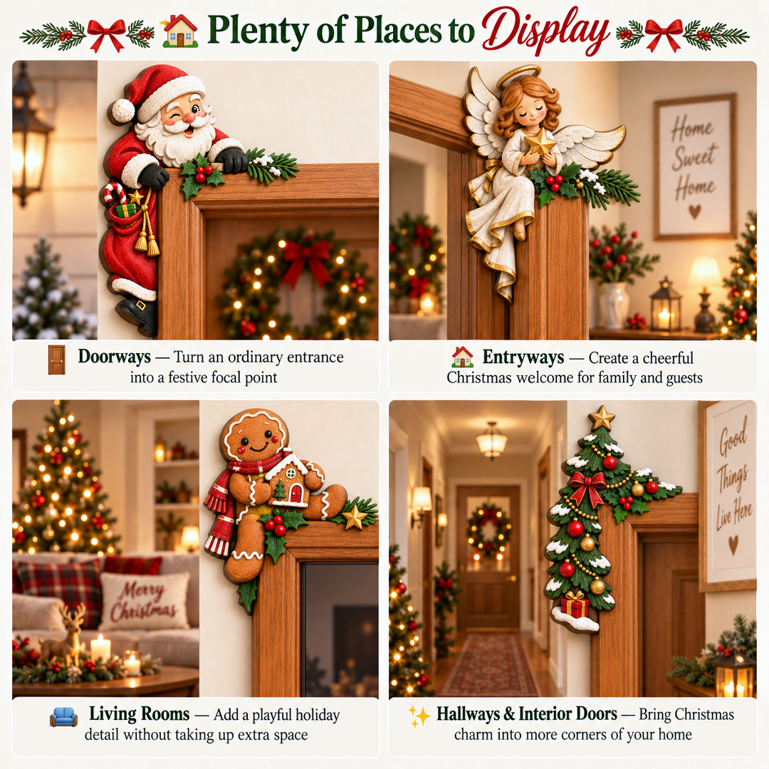 Christmas Santa Peekaboo Door Frame Decoration