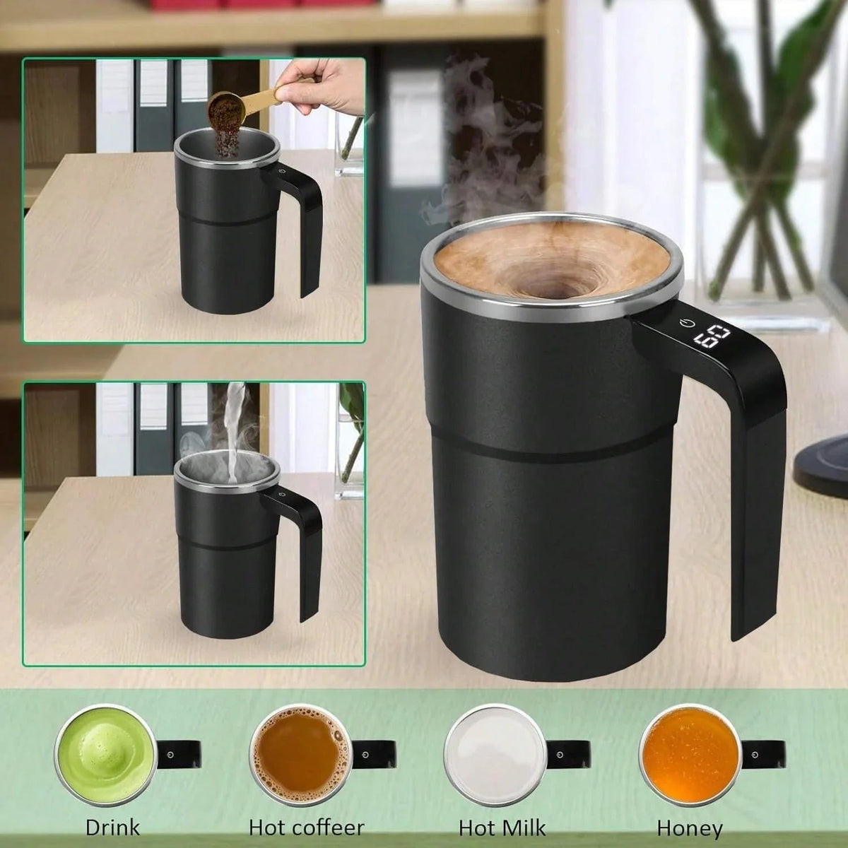Rechargeable Self-Stirring Coffee Mug