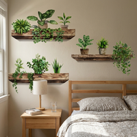 3D Self-Adhesive Wall Decal with Plant Design