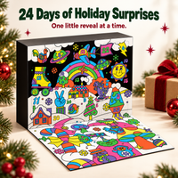 24 Days Christmas Advent Calendar Squeeze Toys Gift Box