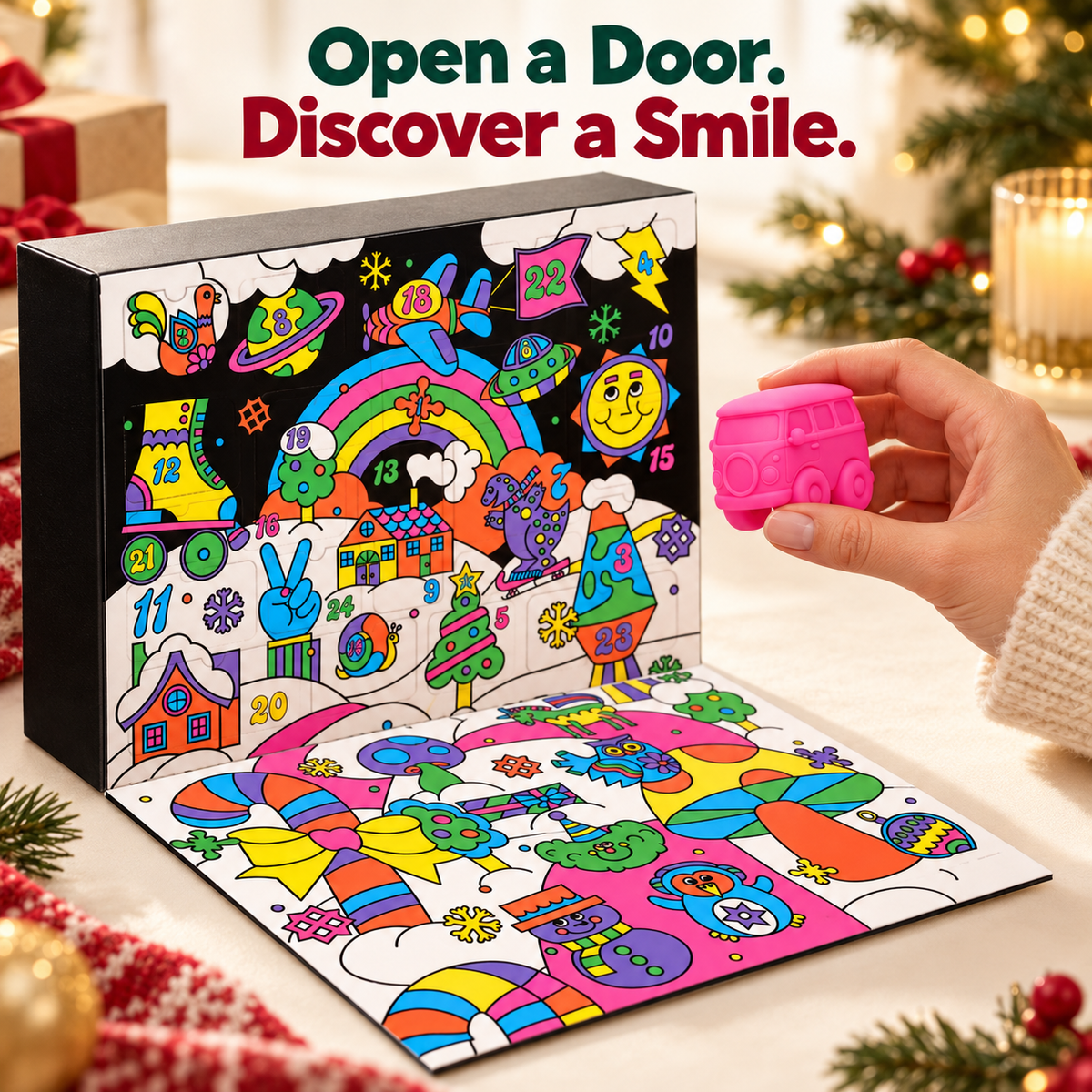 24 Days Christmas Advent Calendar Squeeze Toys Gift Box