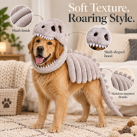 Pet Dinosaur Skeleton Costume Hat and Body Strap
