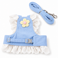 Lace Floral Pet Harness and Leash Set