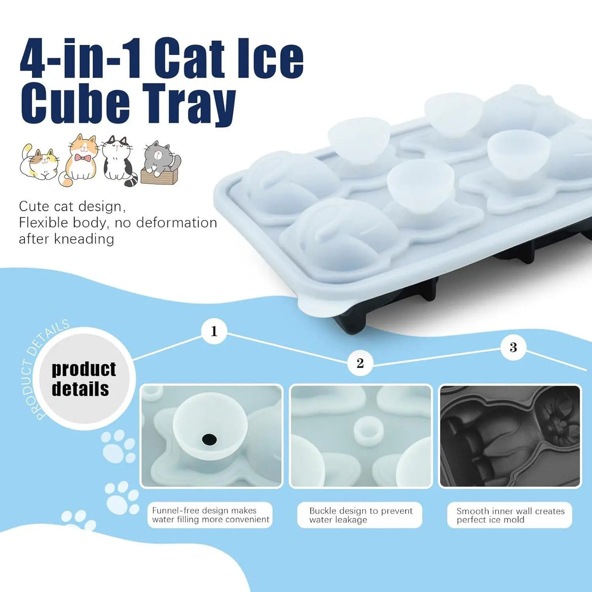 3D Animal Shaped Silicone Ice Cube Mold Tray
