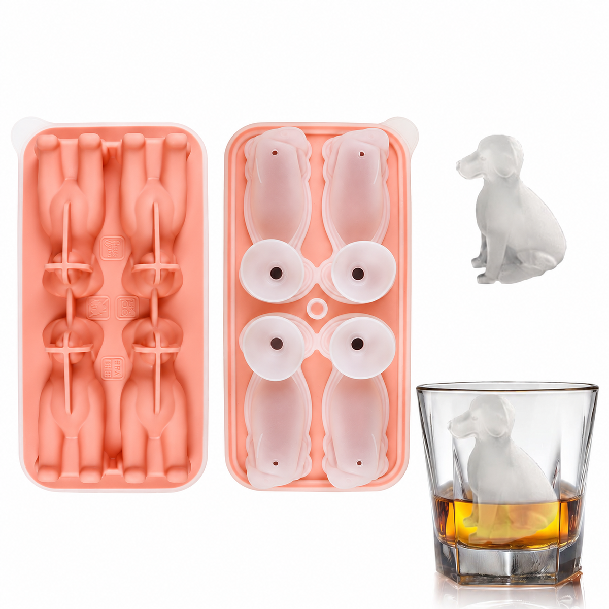 3D Animal Shaped Silicone Ice Cube Mold Tray