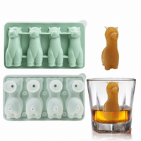 3D Animal Shaped Silicone Ice Cube Mold Tray