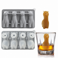 3D Animal Shaped Silicone Ice Cube Mold Tray