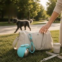 Portable Stainless Steel Dog Water Bottle with Foldable Drinking Bowl