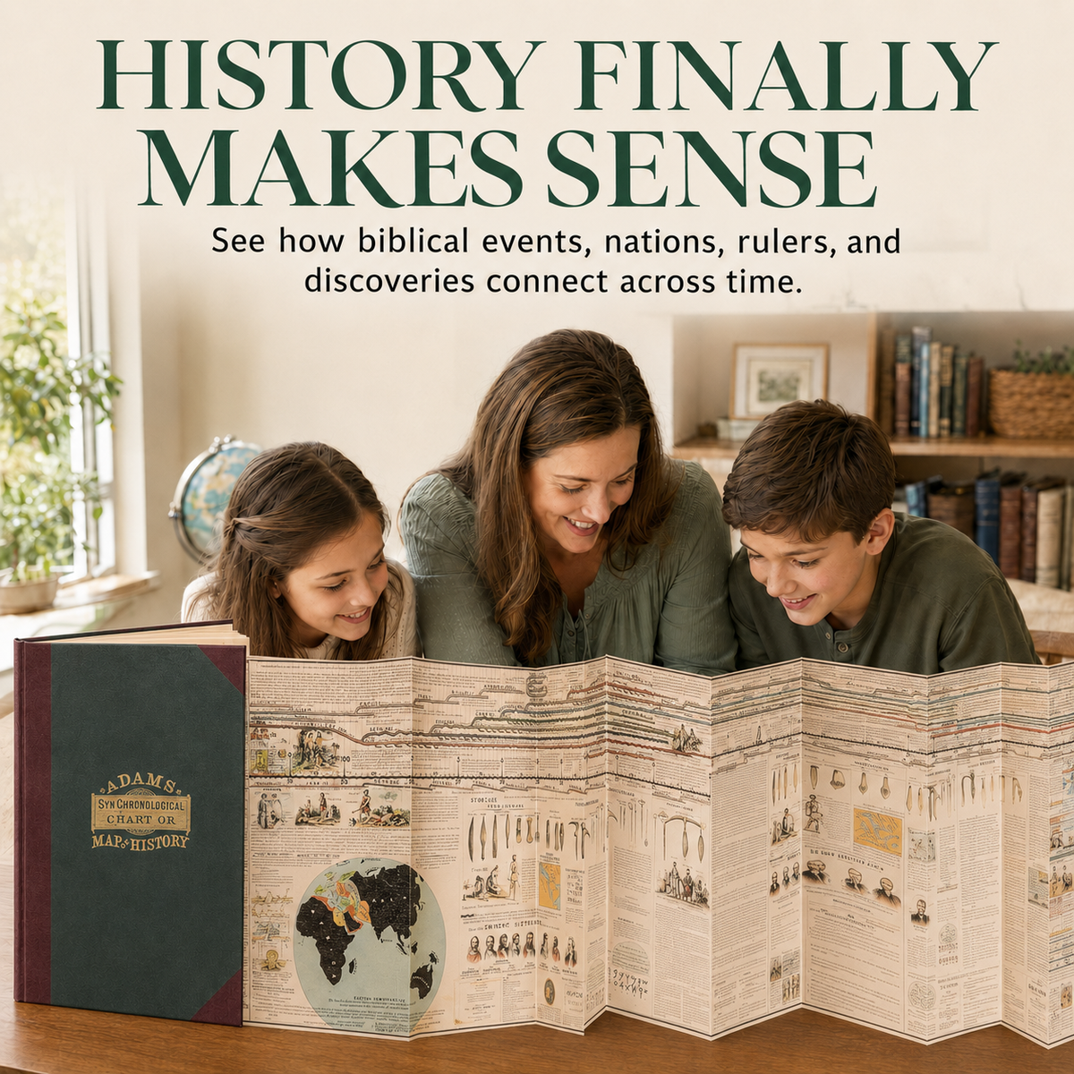 World History Timeline Foldout Chart Book – Hardcover