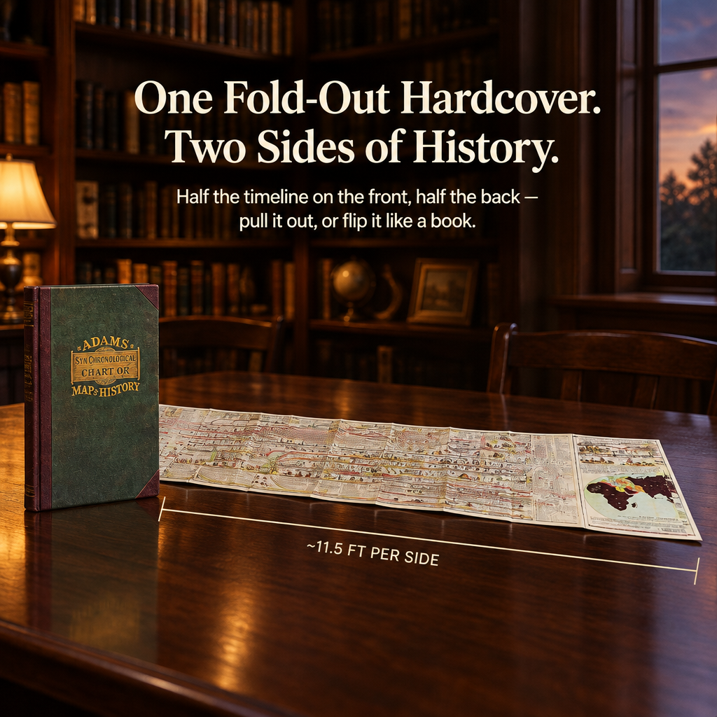 World History Timeline Foldout Chart Book – Hardcover
