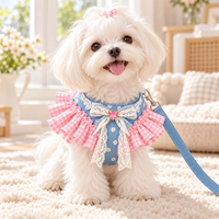 Lace Ruffle Dog Vest Harness and Leash Set for Small Dogs