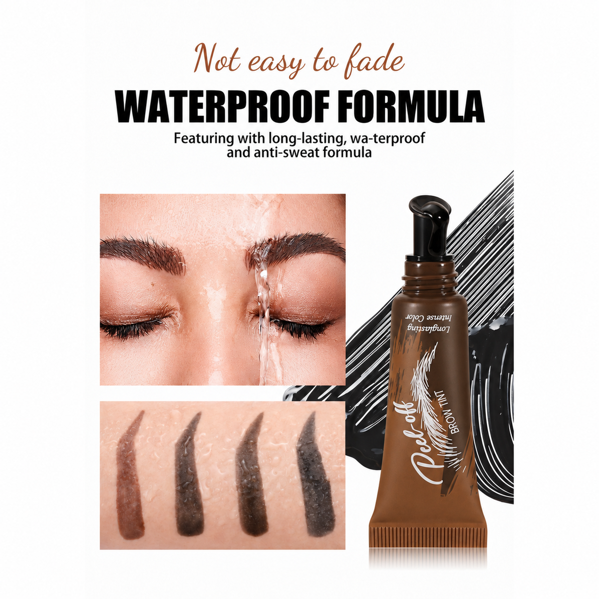 Peel-Off Eyebrow Tint Gel | Waterproof Brow Makeup