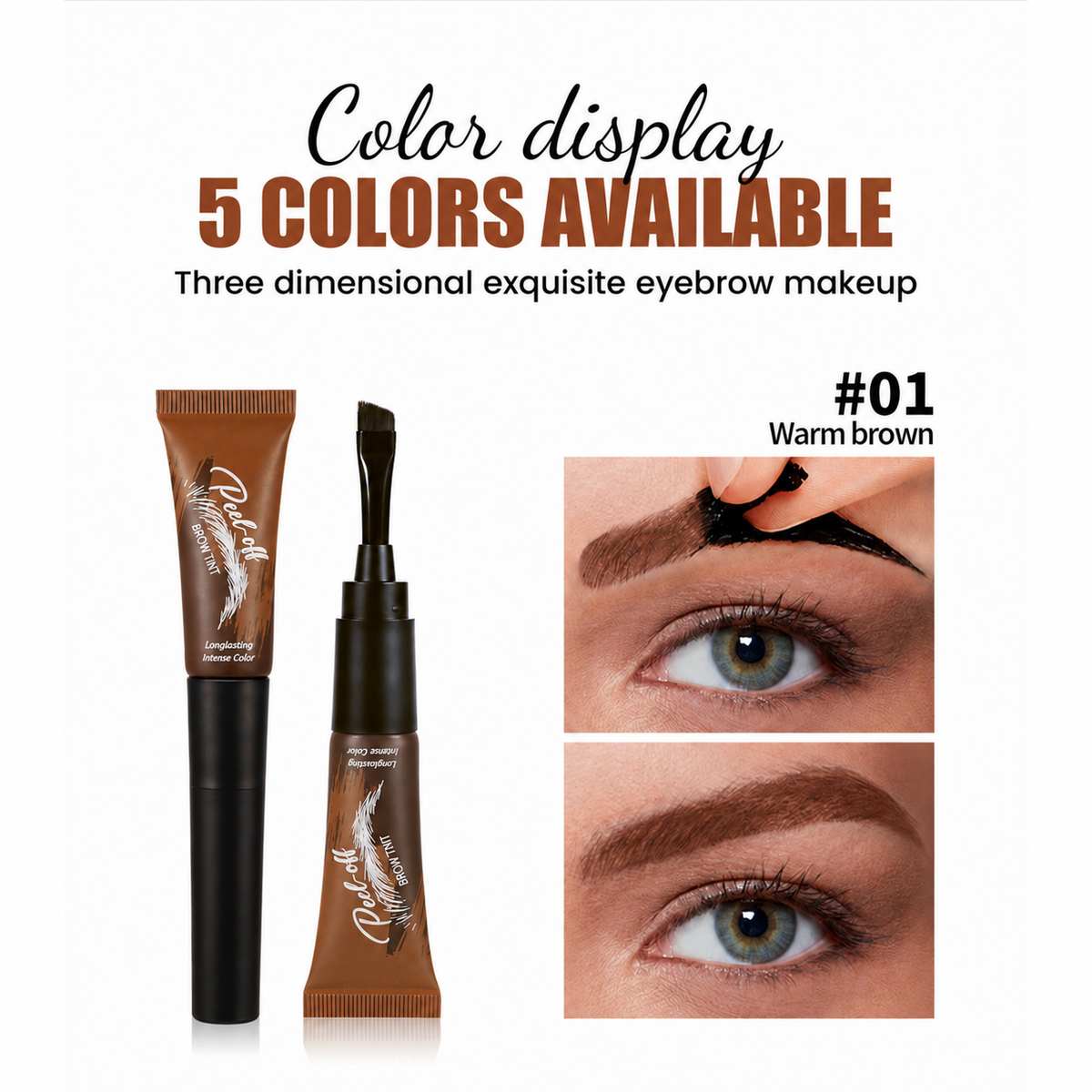 Peel-Off Eyebrow Tint Gel | Waterproof Brow Makeup