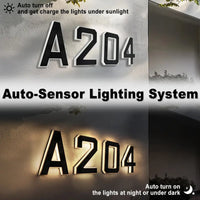 Solar Powered LED House Numbers Light