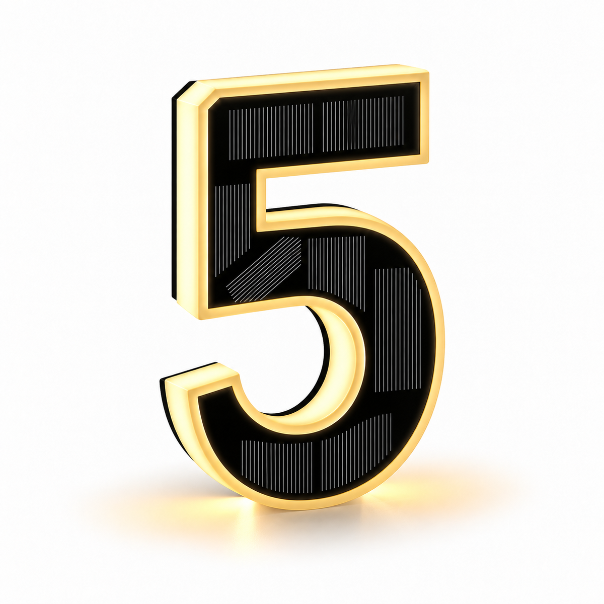 Solar Powered LED House Numbers Light