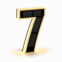 Solar Powered LED House Numbers Light