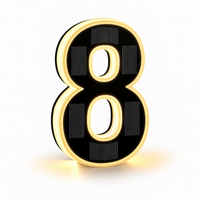 Solar Powered LED House Numbers Light