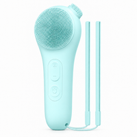Silicone Electric Facial Cleansing Brush with Hot & Cold Compress