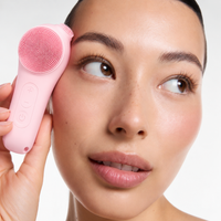 Silicone Electric Facial Cleansing Brush with Hot & Cold Compress