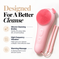 Silicone Electric Facial Cleansing Brush with Hot & Cold Compress