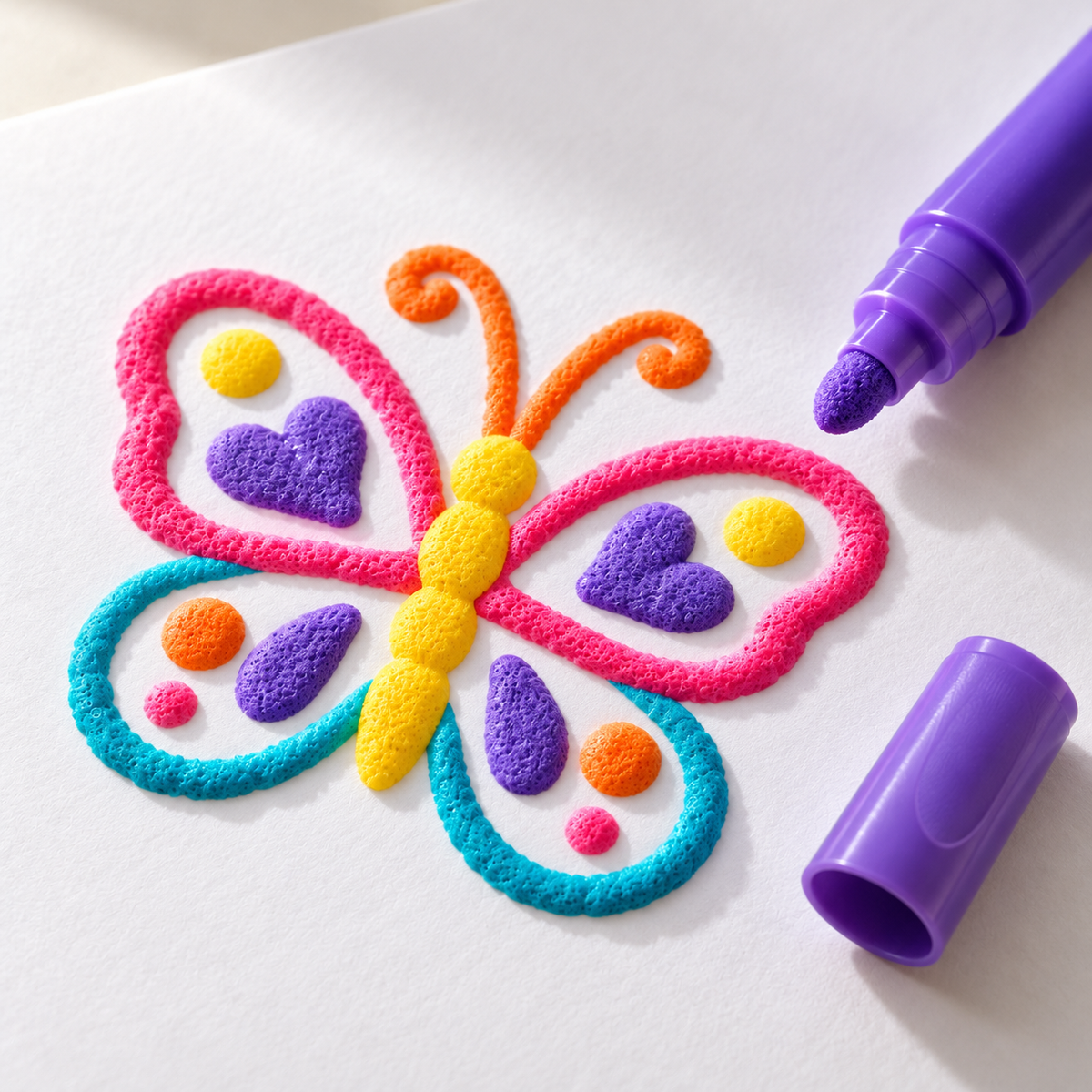 Magic Puffy Bubble Drawing Pens Set for Kids DIY Art