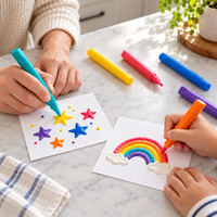 Magic Puffy Bubble Drawing Pens Set for Kids DIY Art