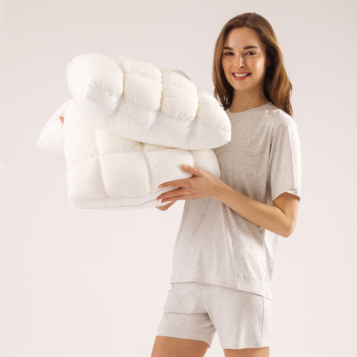 Cloud Puff Pillow – Cooling Memory Foam Bed Pillow for Sleeping, Neck & Head Support, Ultra Soft & Fluffy