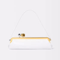 Long Clutch Bag with Removable Shoulder Strap, Women'S Fashionable Baguette Bag, Luxury Designer Clip Handbag Purses for Ladies