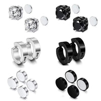 2-Piece Magnetic Clip-On Stud Earrings – Non-Piercing