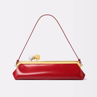 Long Clutch Bag with Removable Shoulder Strap, Women'S Fashionable Baguette Bag, Luxury Designer Clip Handbag Purses for Ladies