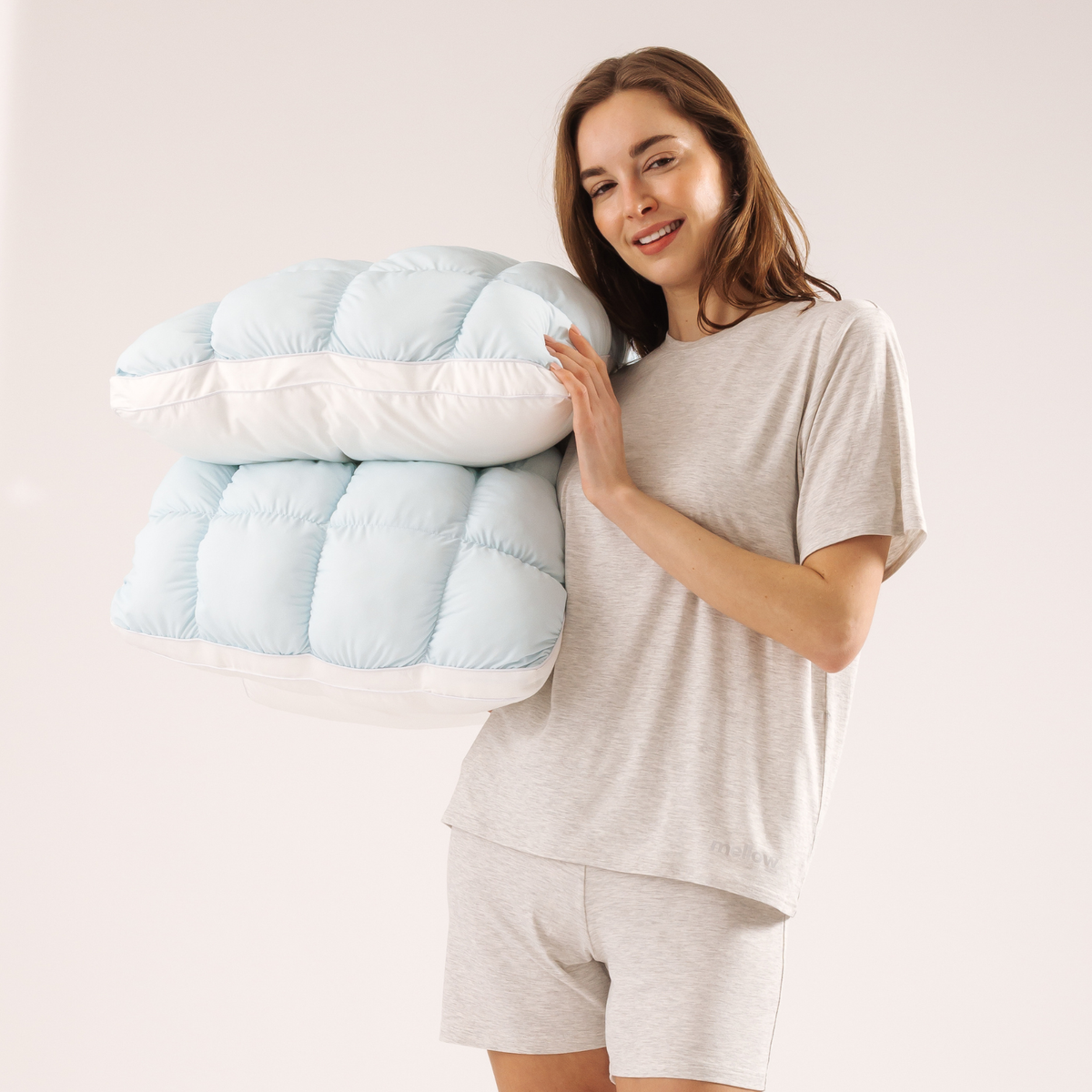 Cloud Puff Pillow – Cooling Memory Foam Bed Pillow for Sleeping, Neck & Head Support, Ultra Soft & Fluffy