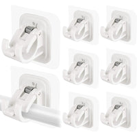 Nail-Free Adjustable Curtain Rod Bracket Holders – Drill-Free & Wall-Safe