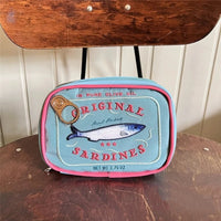 Cute Sardine Can Print Travel Makeup & Toiletry Bag