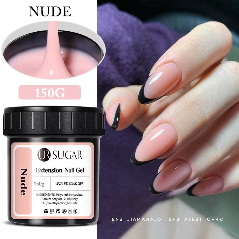 150g UV/LED Hard Nail Extension Builder Gel – Pink/White