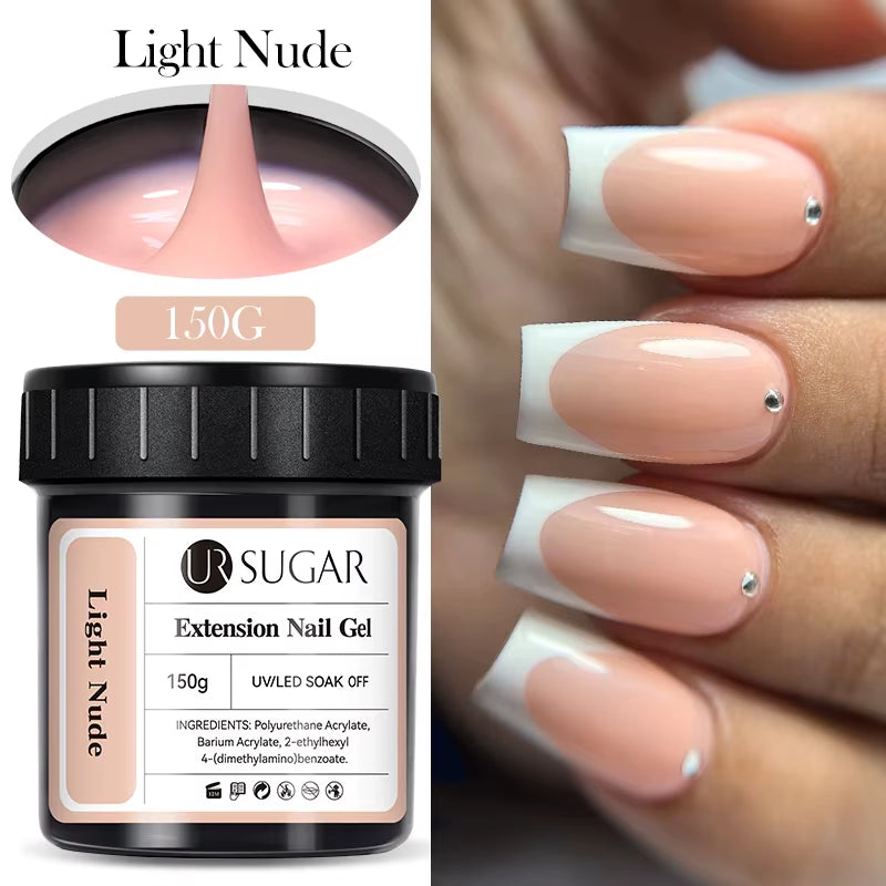 150g UV/LED Hard Nail Extension Builder Gel – Pink/White