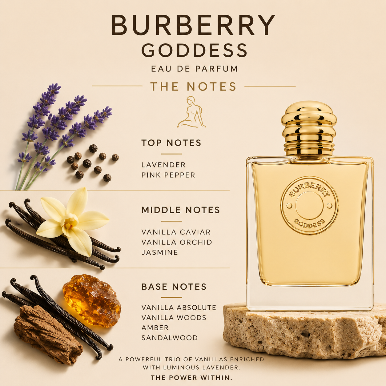 Burberry Goddess Eau de Parfum 100ml | Vanilla & Lavender Luxury Perfume for Women