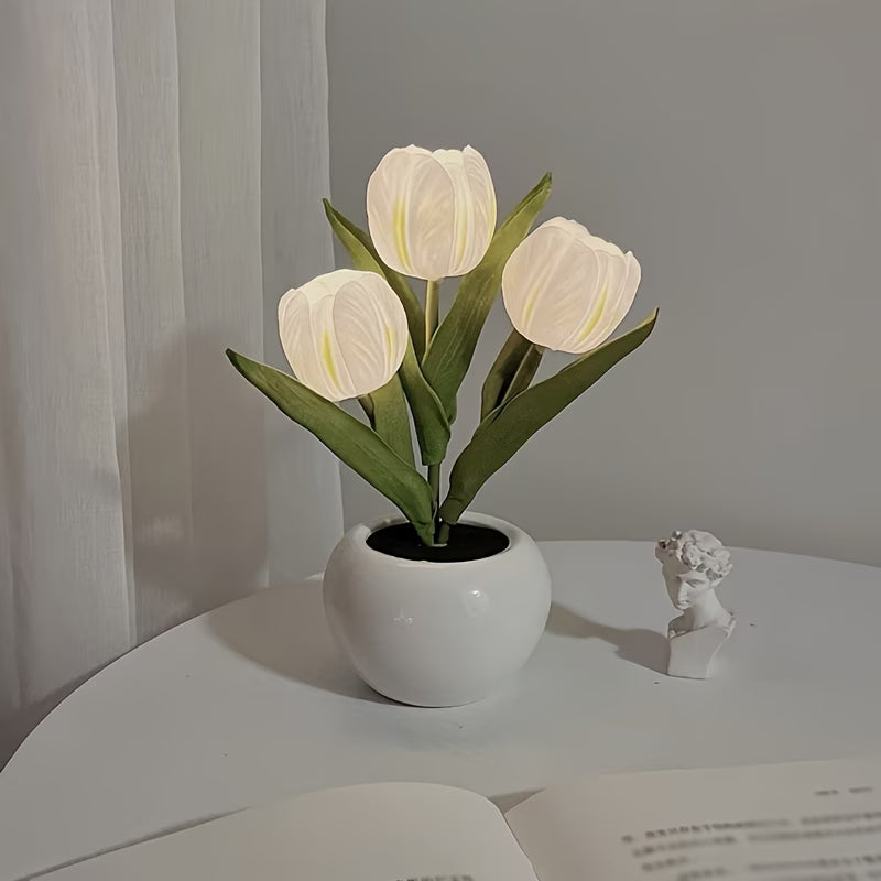 LED Tulip Flower Lamp – Aesthetic Night Light for Bedroom | Perfect Gift Idea