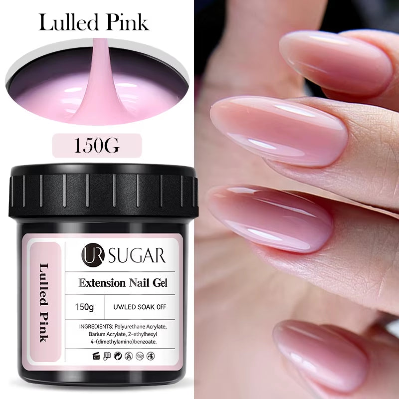 150g UV/LED Hard Nail Extension Builder Gel – Pink/White