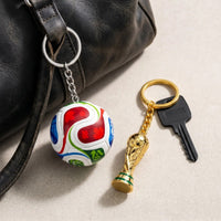 Soccer Trophy Keychain Duo
