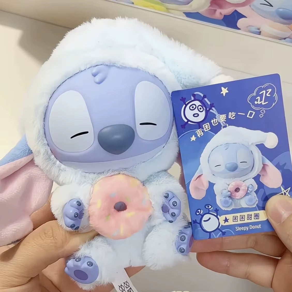 New  Stitch Eat Some Thing before Sleep Series Vinyl Blind Box Bag Pendant Cute Plush Doll Mystery Box Toy Birthday Gifts