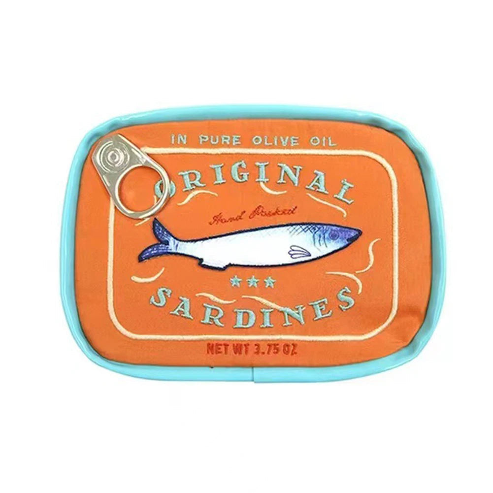 Cute Sardine Can Print Travel Makeup & Toiletry Bag