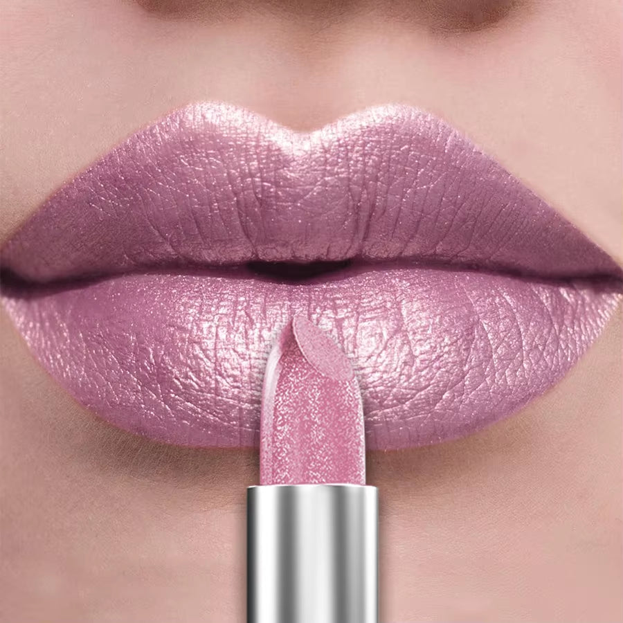 21Colors Bold & Intense Glitter Shiny Metallic Lipstick Pearlescent Lip Tint,Long Lasting Lip Senior Matte Lip Makeup Gifts For