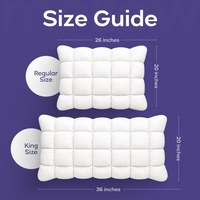 Cloud Puff Pillow – Cooling Memory Foam Bed Pillow for Sleeping, Neck & Head Support, Ultra Soft & Fluffy