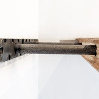Floating Corner Shelf with Round Edge in Mahogany