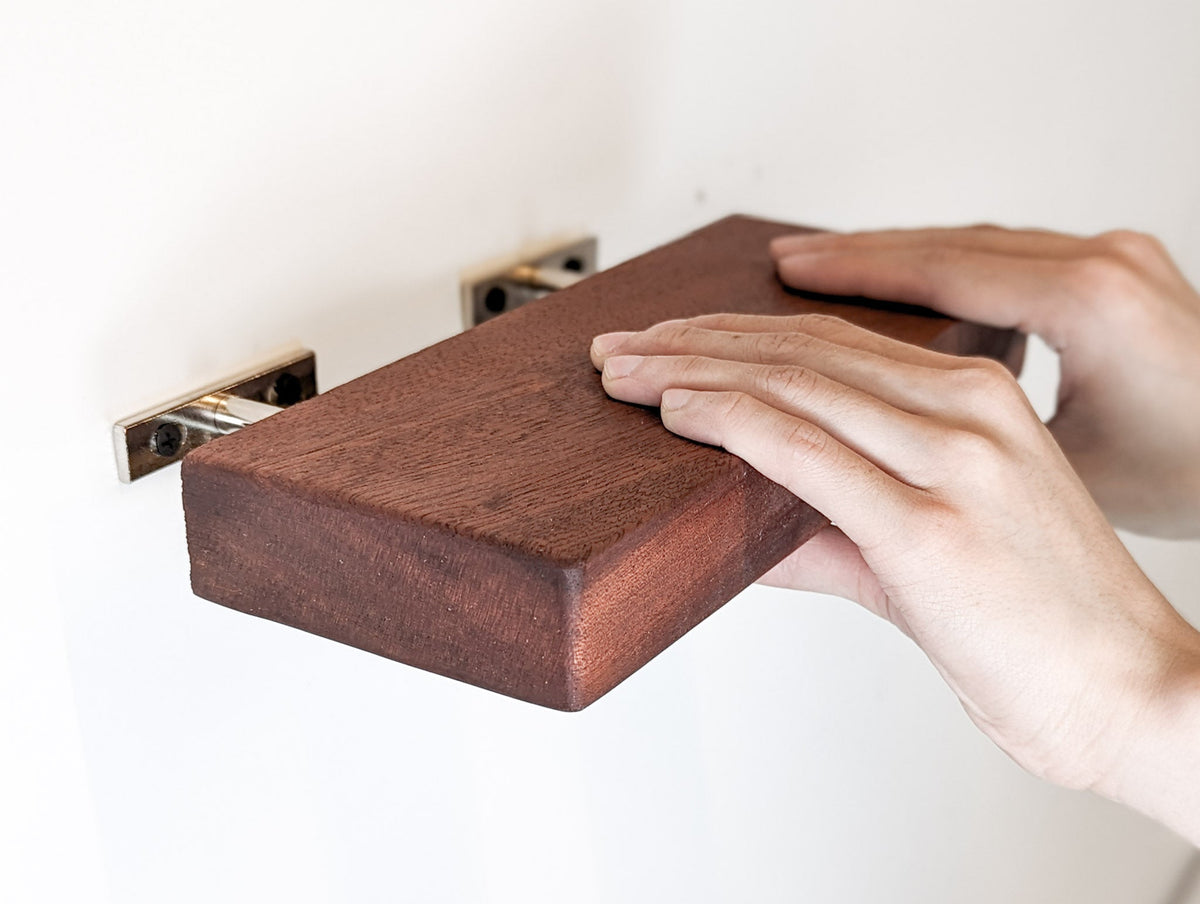 Thick Mahogany Floating Shelf in 6" to 10" lengths