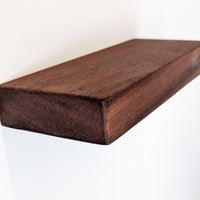 Thick Mahogany Floating Shelf in 6" to 10" lengths