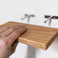Thin Oak Floating Shelf in 6" to 36" lengths