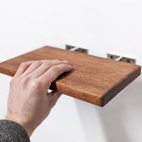 Thin Mahogany Floating Shelf in 6" to 36" lengths