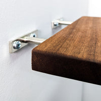 Thin Mahogany Floating Shelf in 6" to 36" lengths