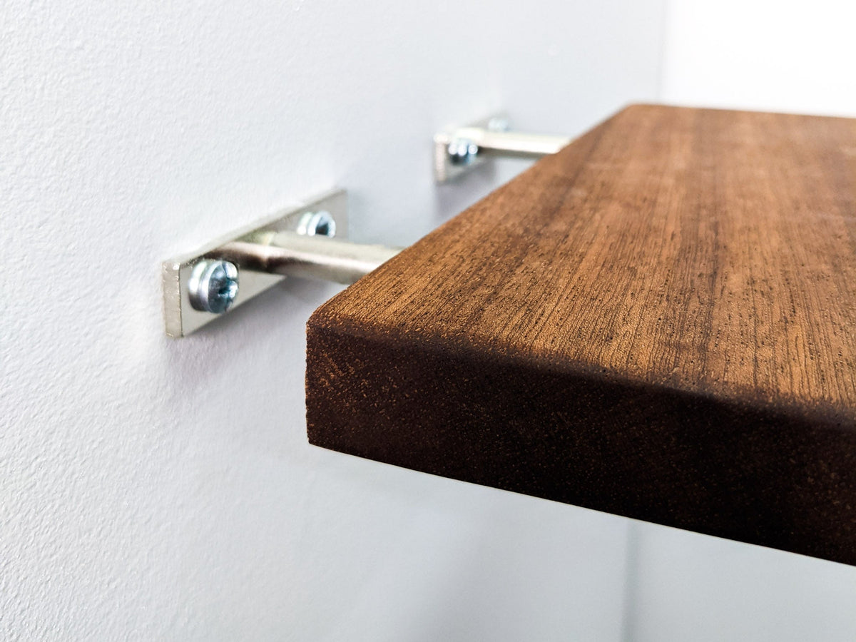 Thin Mahogany Floating Shelf in 6" to 36" lengths